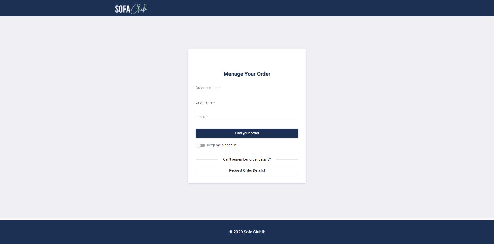 Login view