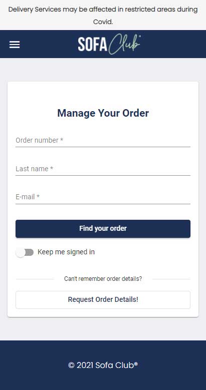 Login view mobile